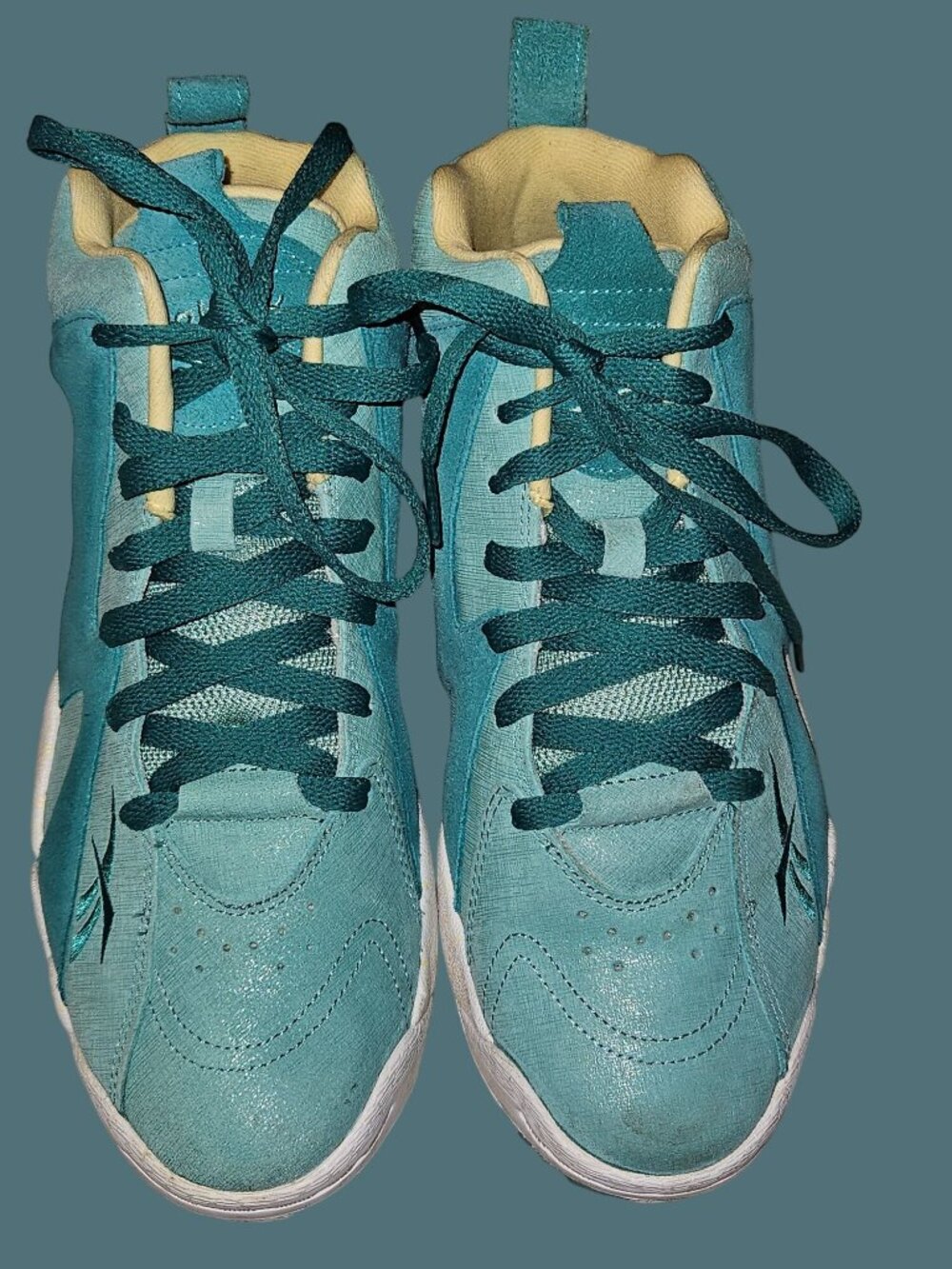 Reebok Kamikaze Teal Blue Suede Sneakers Men Size 8 - Picture 7 of 10
